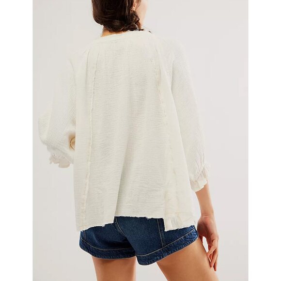 🆕 FREE PEOPLE Lucy Solid Swing Top / Optic White - Picture 10 of 16